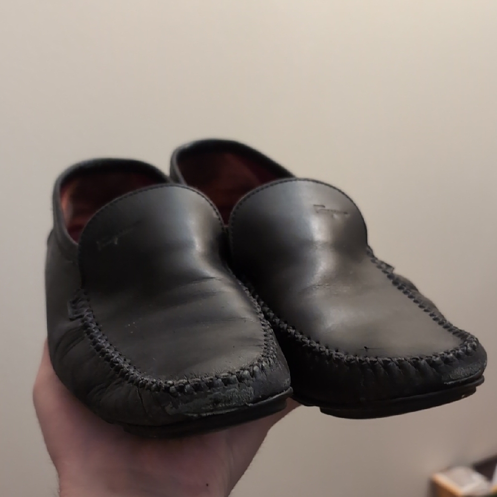 Salvatore Ferragamo Black Leather Loafers